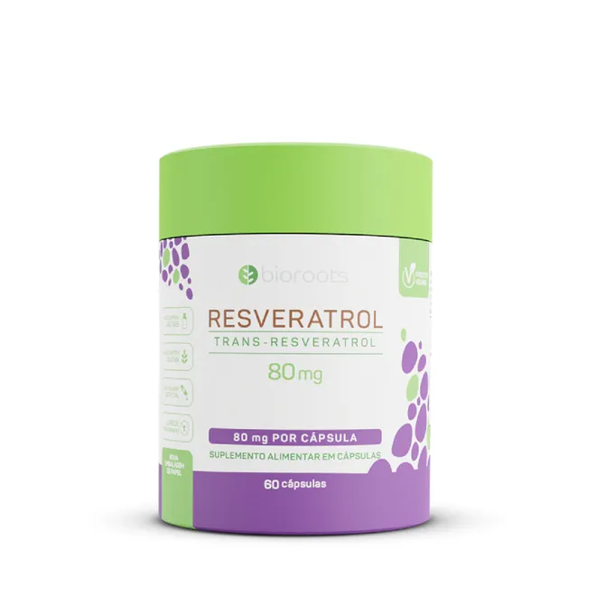 Resveratrol Bioroots 80mg 60Cáps