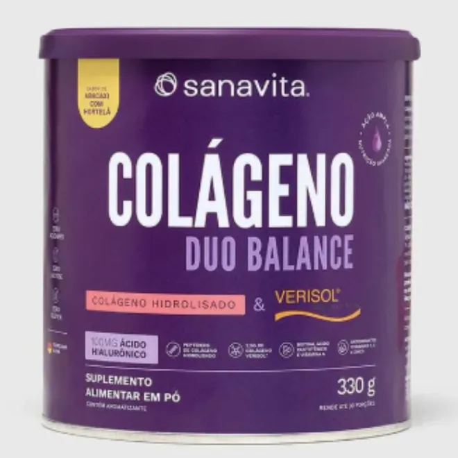 Colágeno Duo Balance Abacaxi Hortelã Sanavita 330g