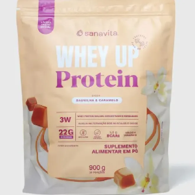 Whey Up Protein 3W Baunilha e Caramelo Sanavita 900g