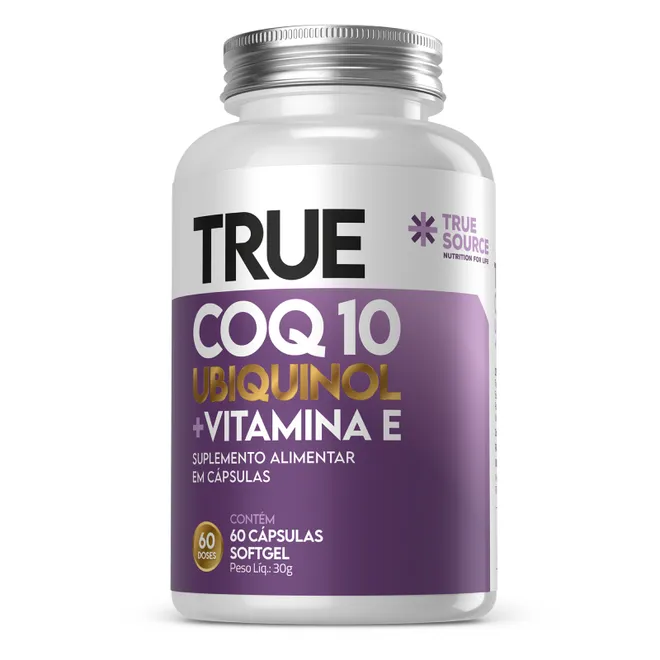 True CoQ10 Ubiquinol +Vitamina E Lipossomal True Source 60caps