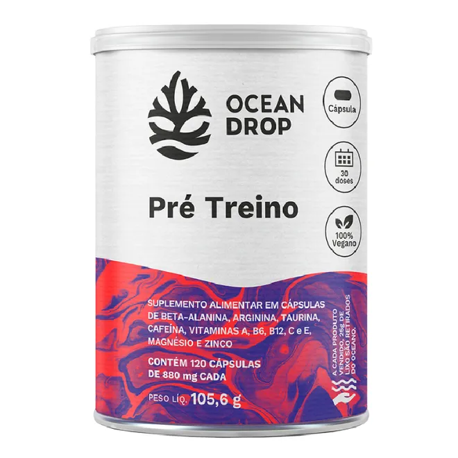Pré Treino Ocean Drop 880mg 120cáps