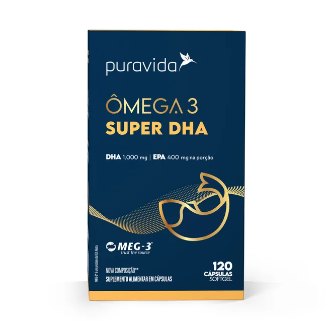 Ômega 3 Super DHA Puravida 120caps
