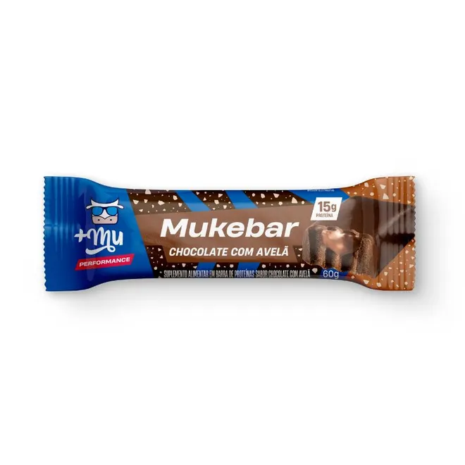 Mukebar Chocolate com Avelã Mais Mu Performance 60g