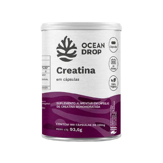 Creatina Ocean Drop 520mg 180Cáps