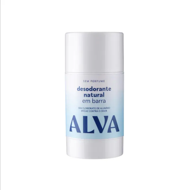 Desodorante Natural em Barra Sem Perfume Alva 55g