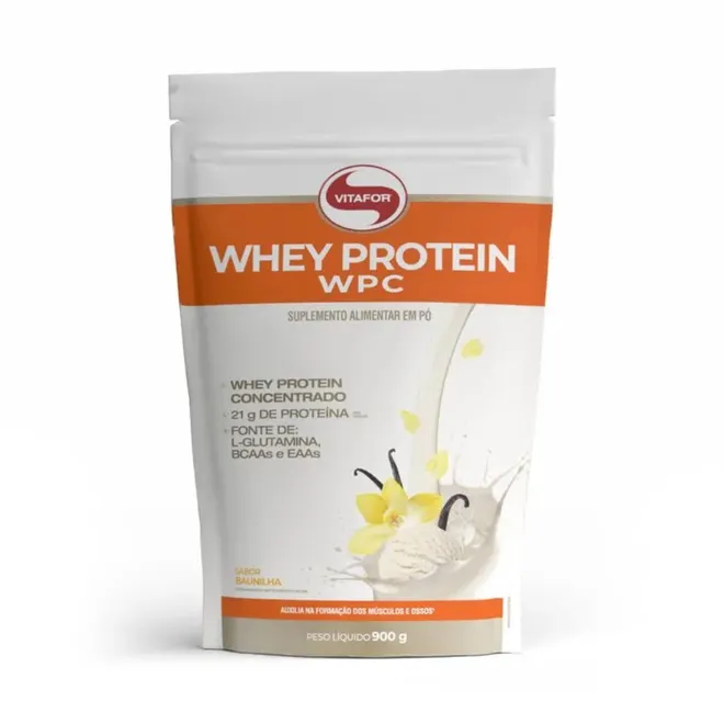 Whey Protein WPC Baunilha Vitafor Pouch 900g
