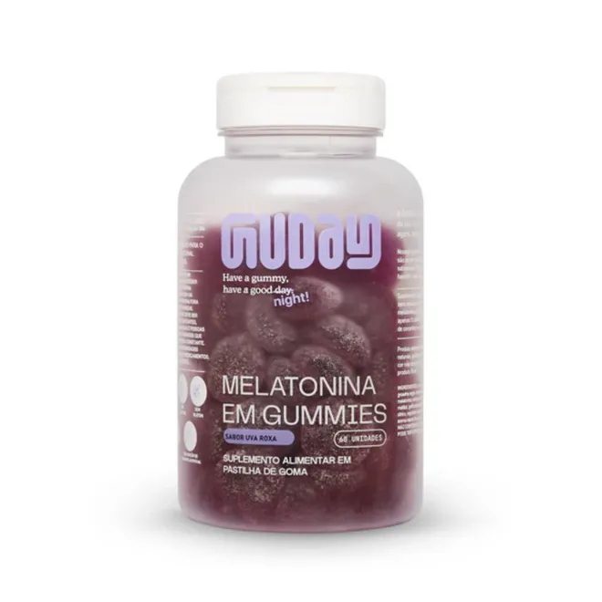 Melatonina em Gummies Uva Roxa Guday 60 Gomas