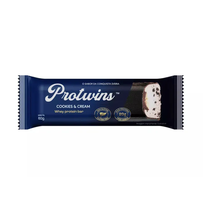 Whey Protein Bar Cookies & Cream Protwins 60g