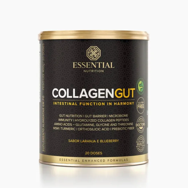 Collagen Gut Laranja e Blueberry Essential Nutrition 400g
