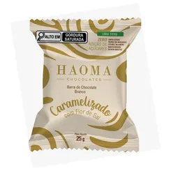 Barra de Chocolate Branco Caramelizado com Flor de Sal Haoma 25g