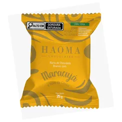 Barra de Chocolate Branco com Maracujá e Nibs de Cacau Haoma 25g