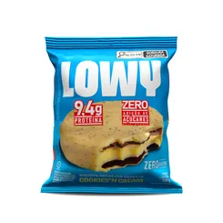 Biscoito Recheado Coberto Cookies And Cream Lowy 50g