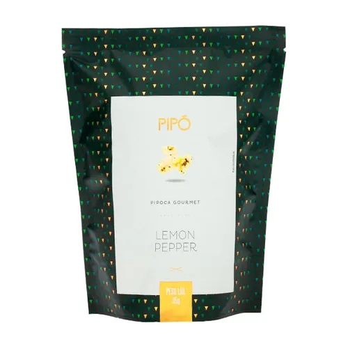 Sache Pipoca Gourmet sabor Lemon Pepper 36g - Pipó Gourmet