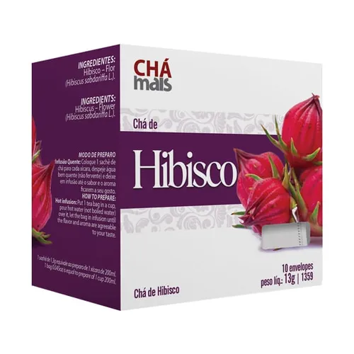 Chá Hibisco 13g x 10 - Chá Mais