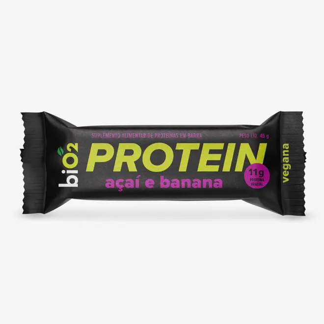 Barra de Proteína Vegana Açaí e Banana biO2 45g
