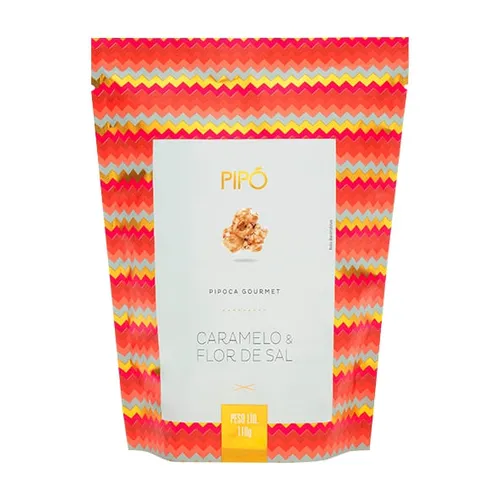 Pipoca Gourmet Caramelo e Flor de Sal 110g - Pipó Gourmet