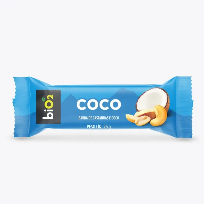 Barra de Castanhas e Coco biO2 25g