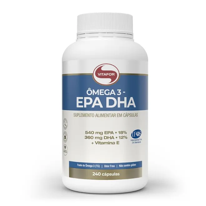 Ômega 3 EPA DHA 240 cápsulas de 1g Vitafor