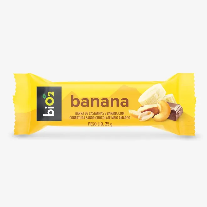 Barra de Castanhas e Banana com Chocolate biO2 25g