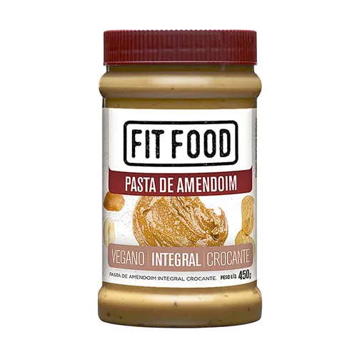 Pasta de Amendoim Crocante 450g - Fit Food