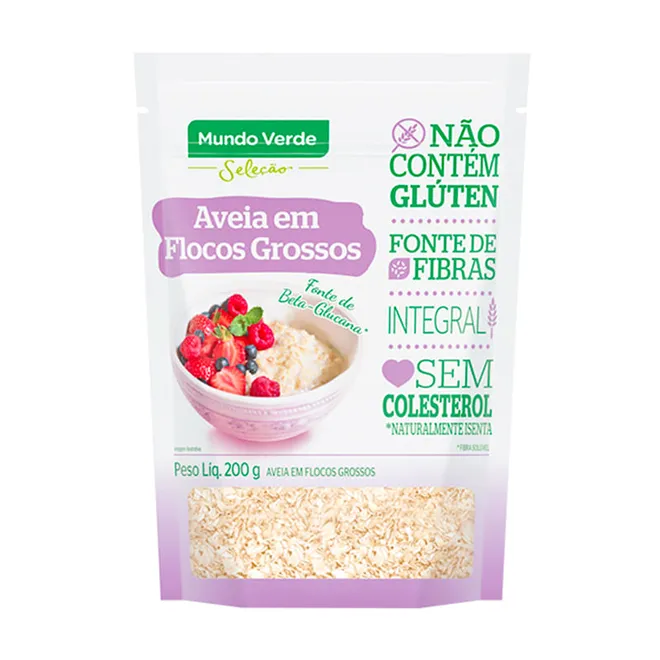 Descontinuado Aveia em Flocos Grossos Integral Mundo Verde Seleção 200g