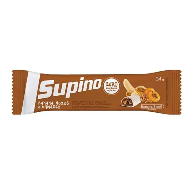 Supino Zero Banana Nozes e Damasco 24g  - Banana Brasil