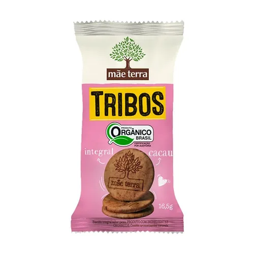 Biscoito Tribos Cacau 16g - Mãe Terra