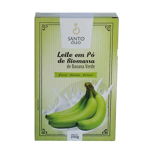 Leite em pó de Biomassa de Banana Verde 200g - Santo Óleo