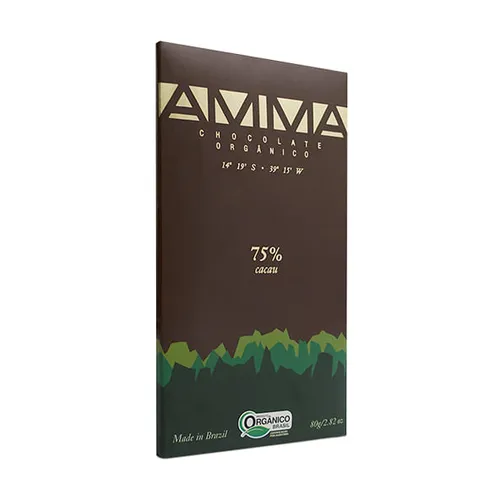 TABLETE CHOCOLATE ORGANICO 75% 80G