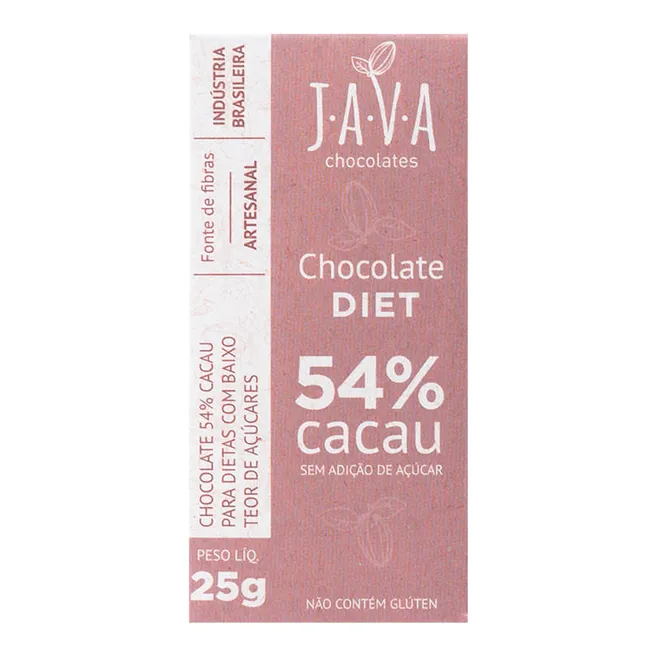 Chocolate Diet 54% 25g - Java Chocolates