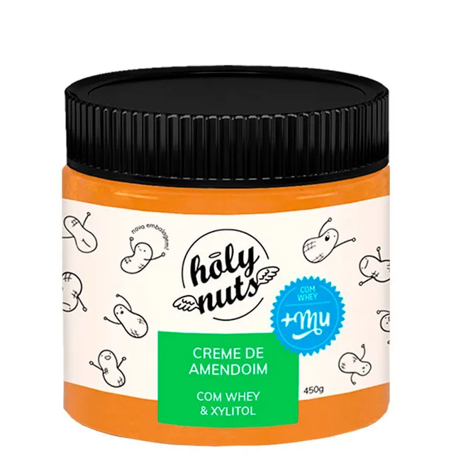 Creme de amendoim whey e xylitol 450g - Holy Nuts