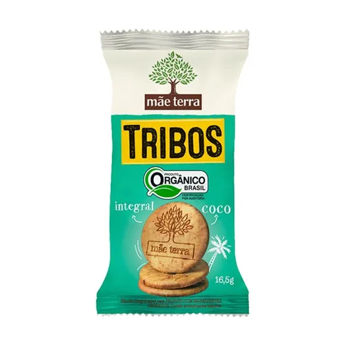 Biscoito Tribos Coco 16g - Mãe Terra