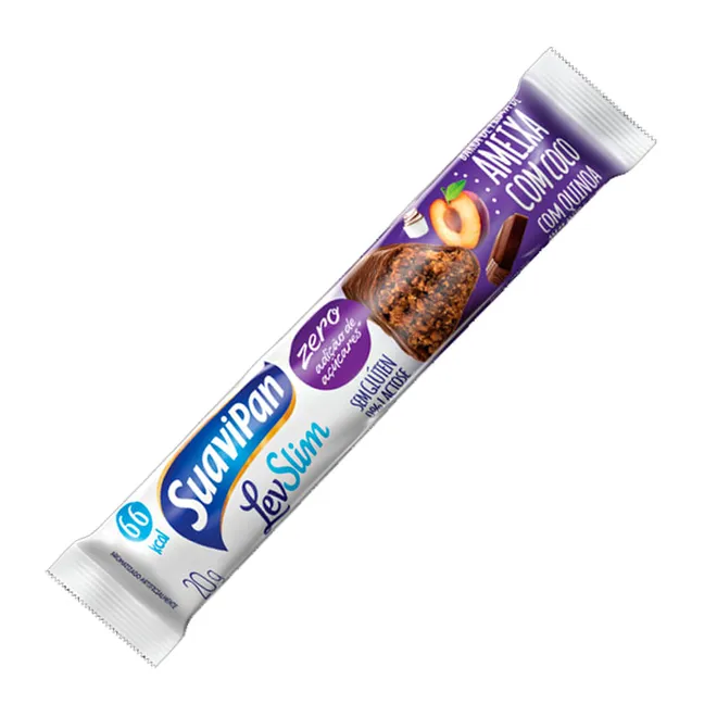 Barra ameixa, coco e chocolate 20g - Suavipan