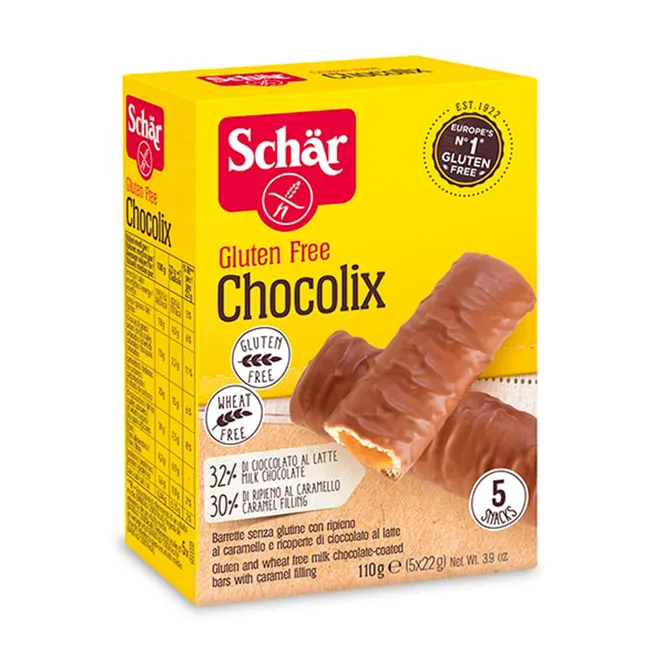 Chocolix Caramelo e Chocolate sem glúten 110g - Schar