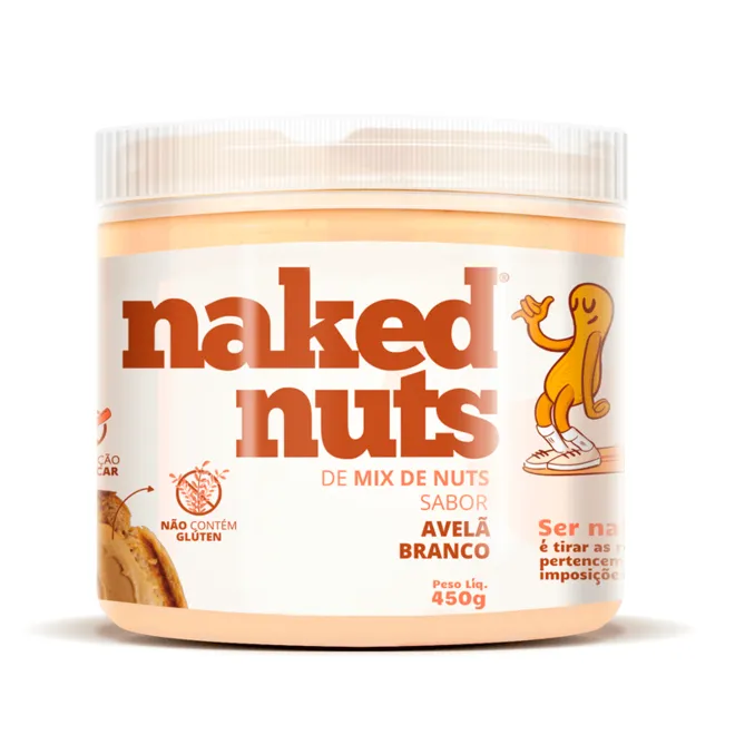 Pasta de Mix de Nuts Sabor Avelã Branco  Naked Nuts 450g
