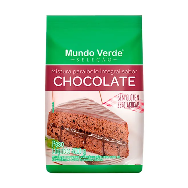 DESCONTINUADO Mistura de Bolo de Chocolate Mundo Verde Seleção 400g