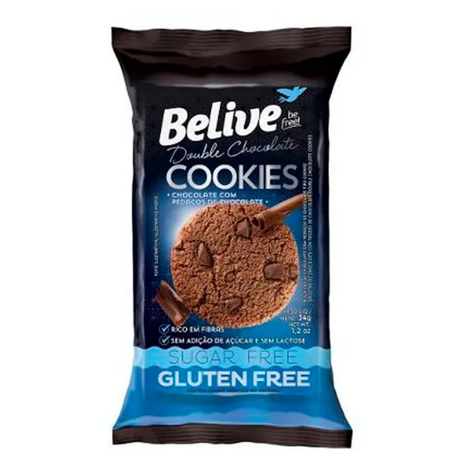 Cookie Zero Sem Glúten Chocolate 34g - Belive