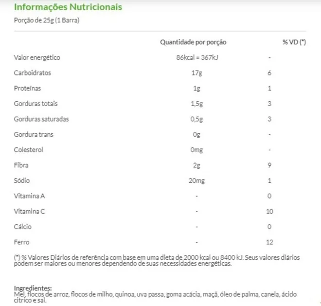 Barra de Cereais - biO2 Organic Quinoa 25g - biO2