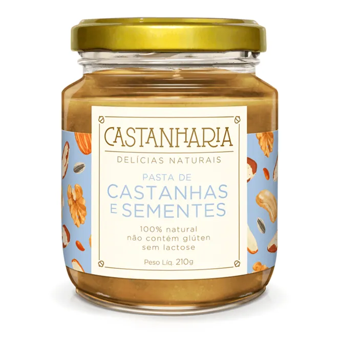 Pasta de Castanhas e Sementes 210g - Castanharia