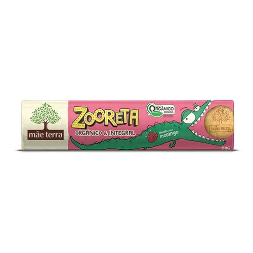 Biscoito Orgânico Zooreta Morango 110g - Mãe Terra