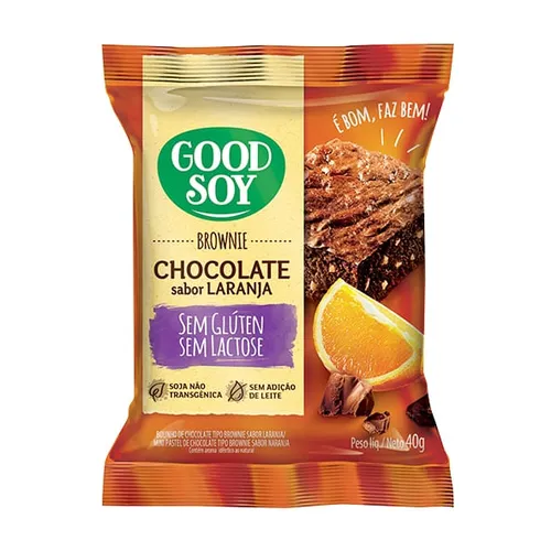 Brownie Laranja 40g - Good Soy