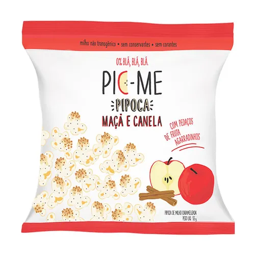 Pipoca de maçã com canela 55g - Pic-me