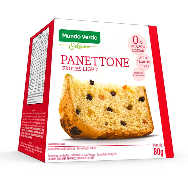 Mini Panettone Frutas Zero Açúcar 80g - MV Seleção