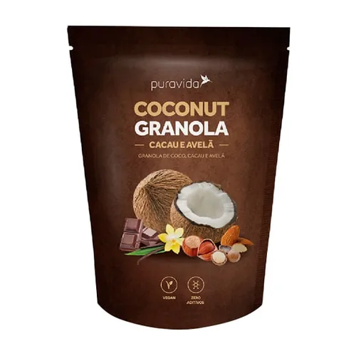 Coconut Granola Cacau e Avelã Pura Vida 250g