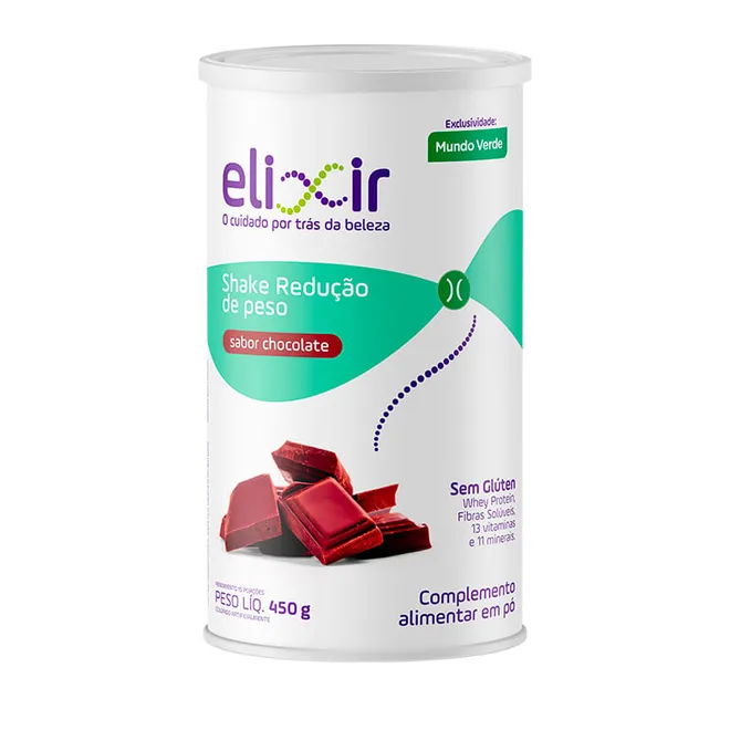 Shake Redução de Peso Chocolate Mundo Verde Elixir 450g