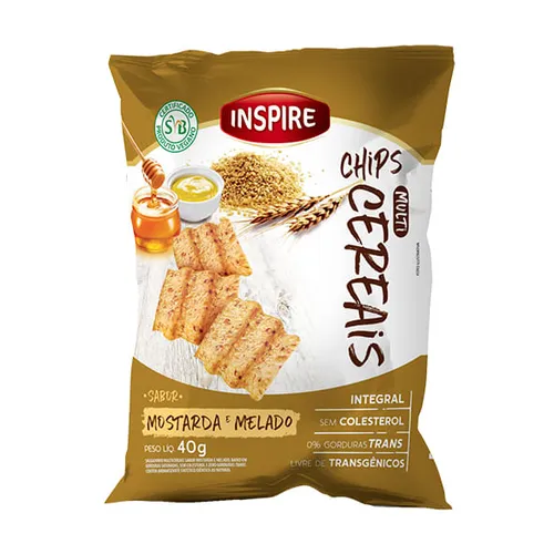 Chips Multicereais Mostarda e Melado 40g - Inspire