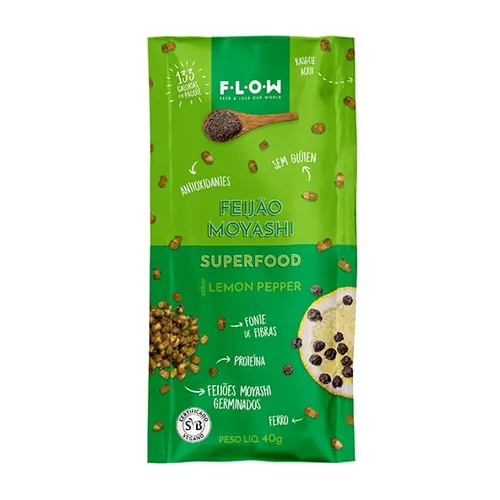Snack de Feijão Moyashi sabor Lemon Pepper 40g - Flow Foods