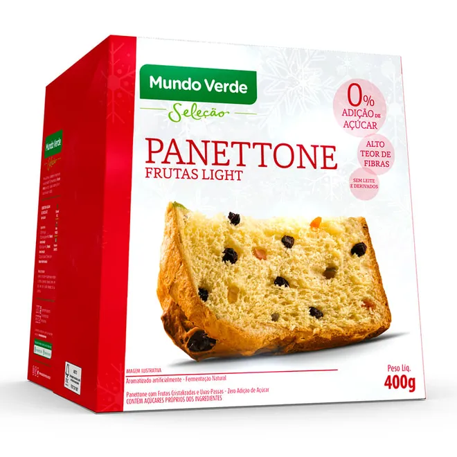 Panettone Frutas Zero Açúcar 400g - MV Seleção