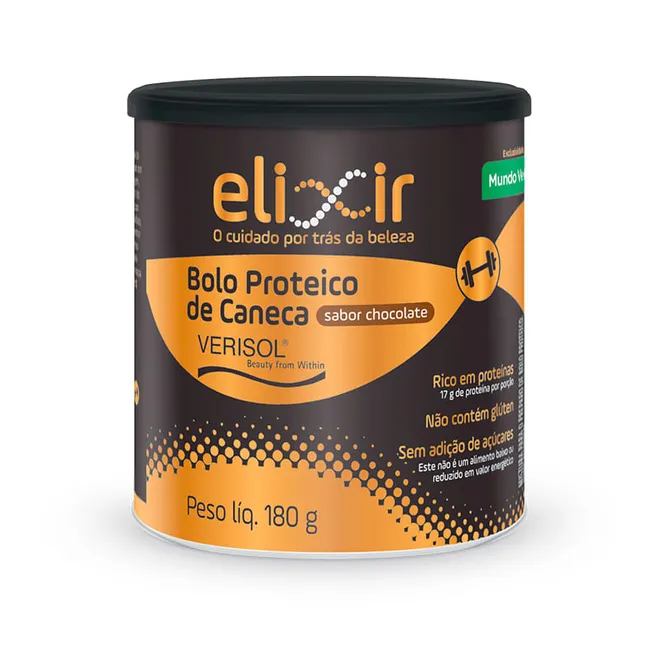 Bolo Proteico Chocolate 180g - Mundo Verde Elixir