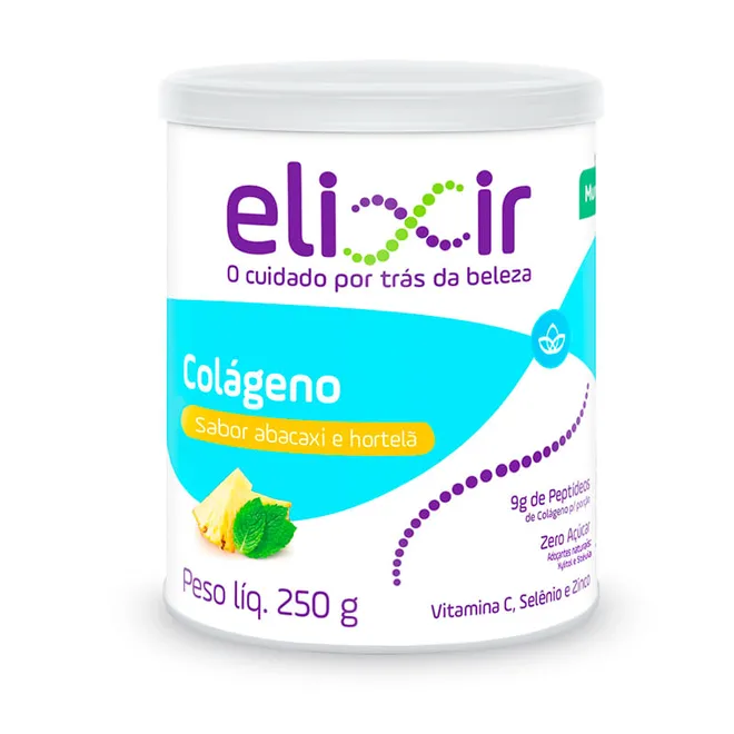 Colágeno Abacaxi e Hortelã Mundo Verde Elixir 250g